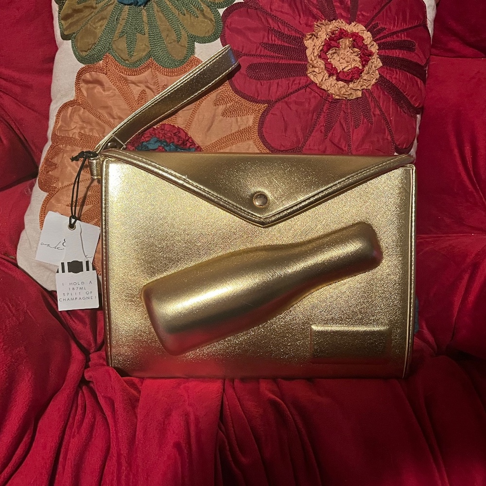 Gold Drink Bottle Bag/Clutch